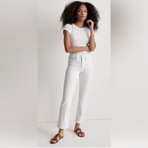 Never Worn Madewell Kick Out White Jeans